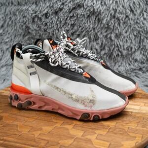 Nike React Runner Mid Wr Ispa Middle Cut Sneakers White Size 6.5 AT3143-100 EUC